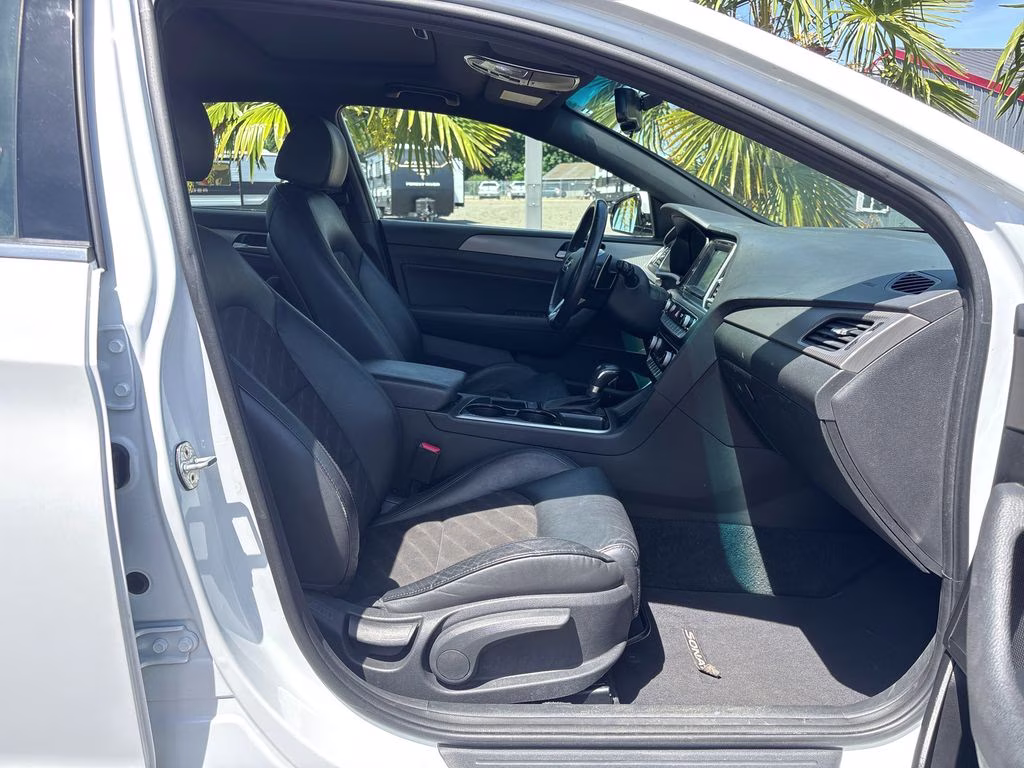 2019 Quartz White Pearl Hyundai Sonata Sport FWD Sedan