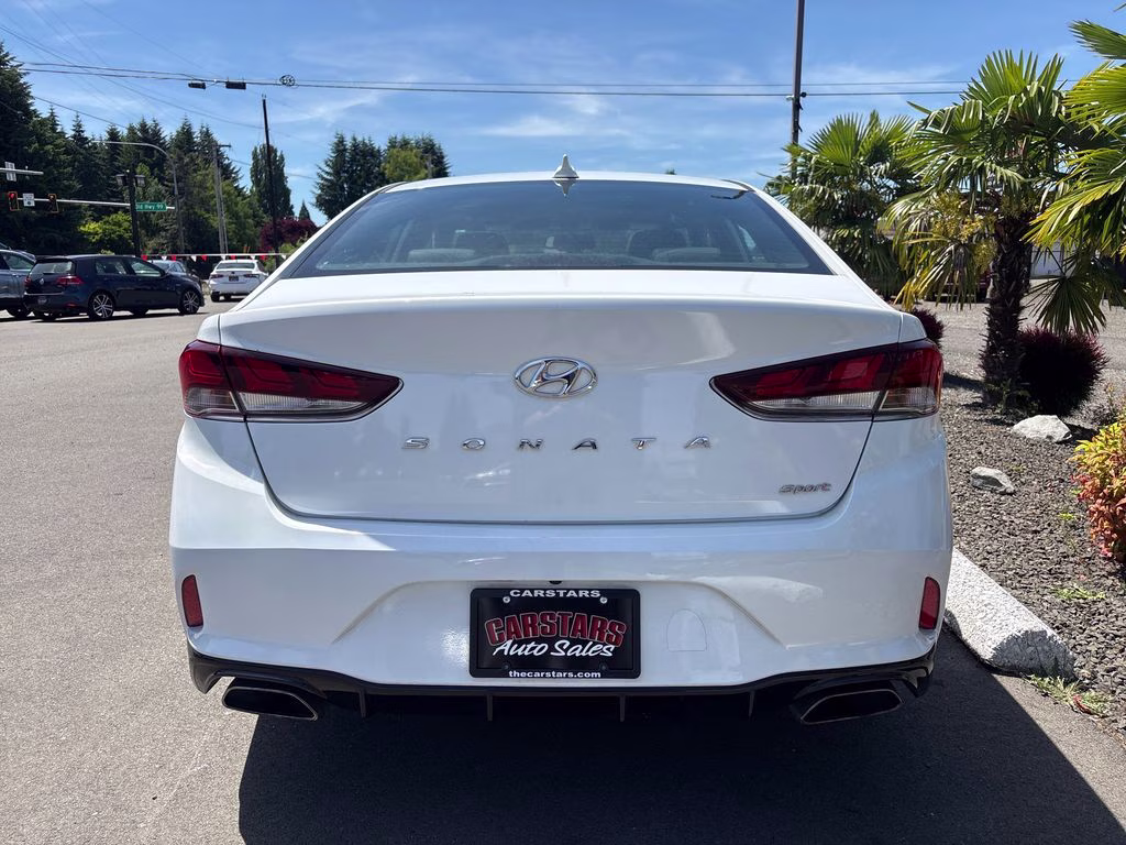 2019 Quartz White Pearl Hyundai Sonata Sport FWD Sedan