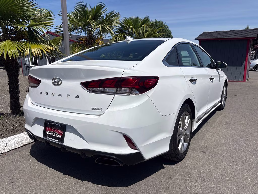 2019 Quartz White Pearl Hyundai Sonata Sport FWD Sedan