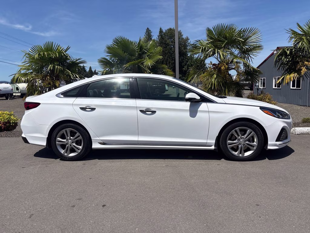 2019 Quartz White Pearl Hyundai Sonata Sport FWD Sedan