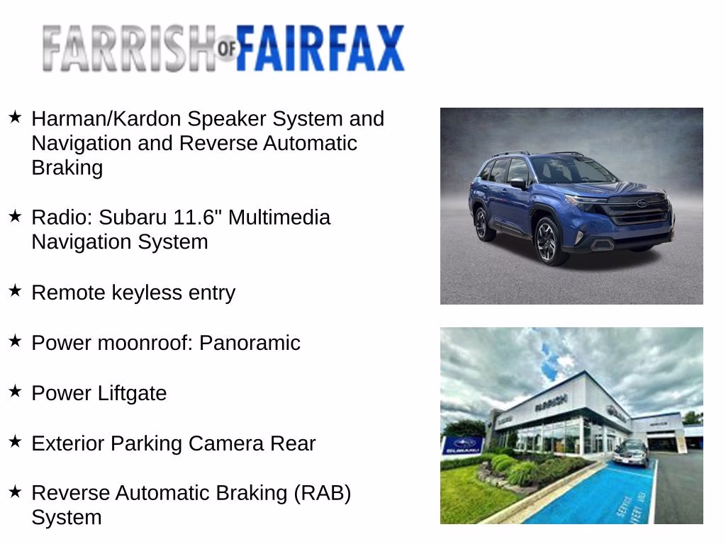 2026 Daybreak Blue Pearl Subaru Forester Limited AWD SUV