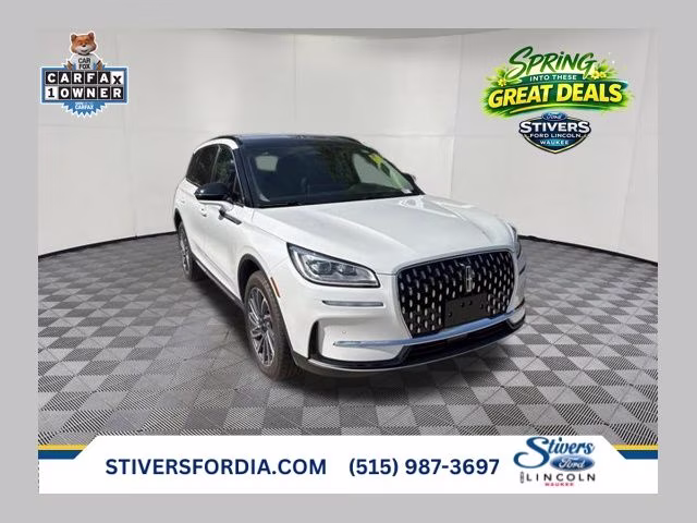 2025 Pristine White Metallic Tri-Coat Lincoln Corsair Reserve AWD SUV