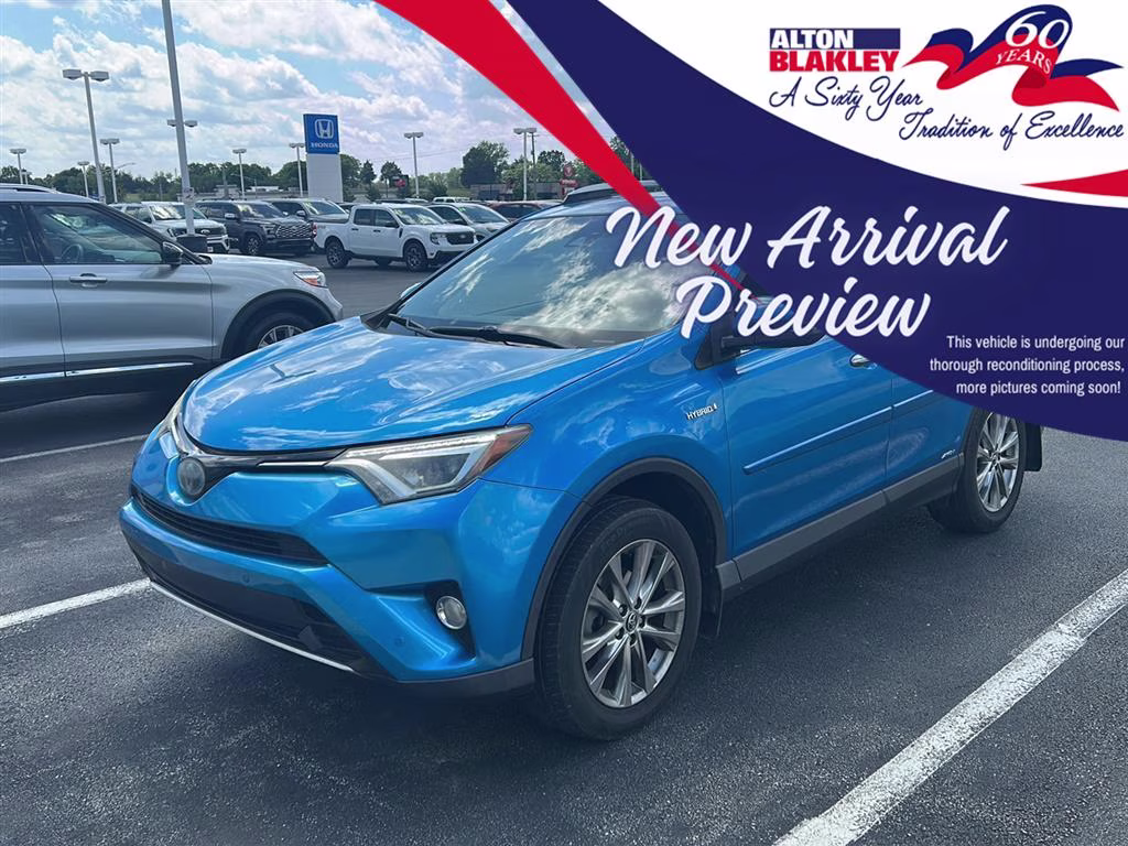 2016 Electric Storm Blue Toyota RAV4 Hybrid Limited AWD SUV