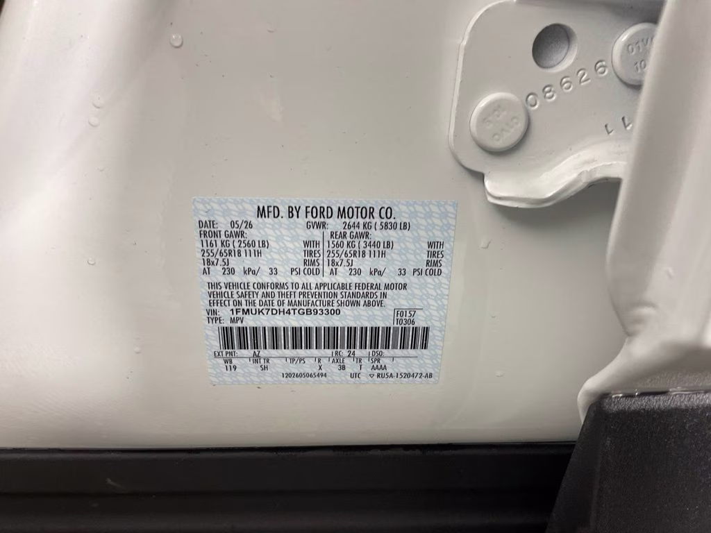 2026 White Metallic Ford Explorer Active RWD SUV