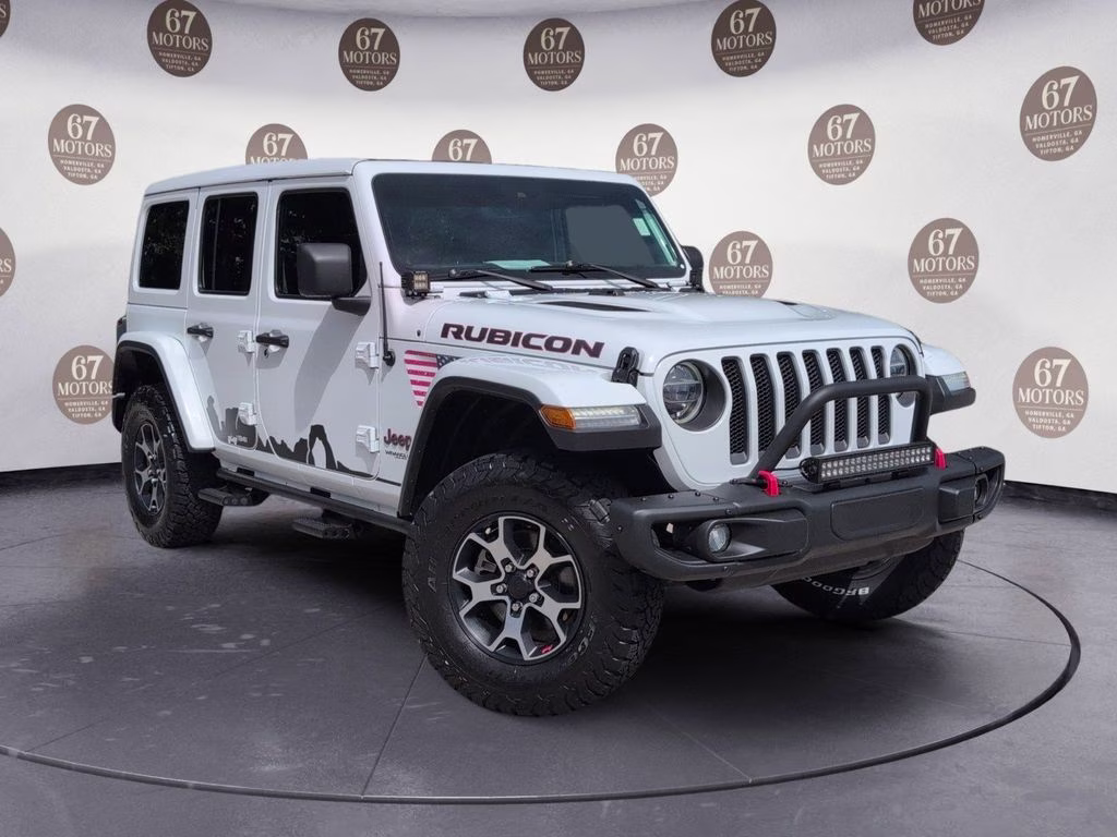 2019 Bright White Clearcoat Jeep Wrangler Unlimited Rubicon 4X4 SUV