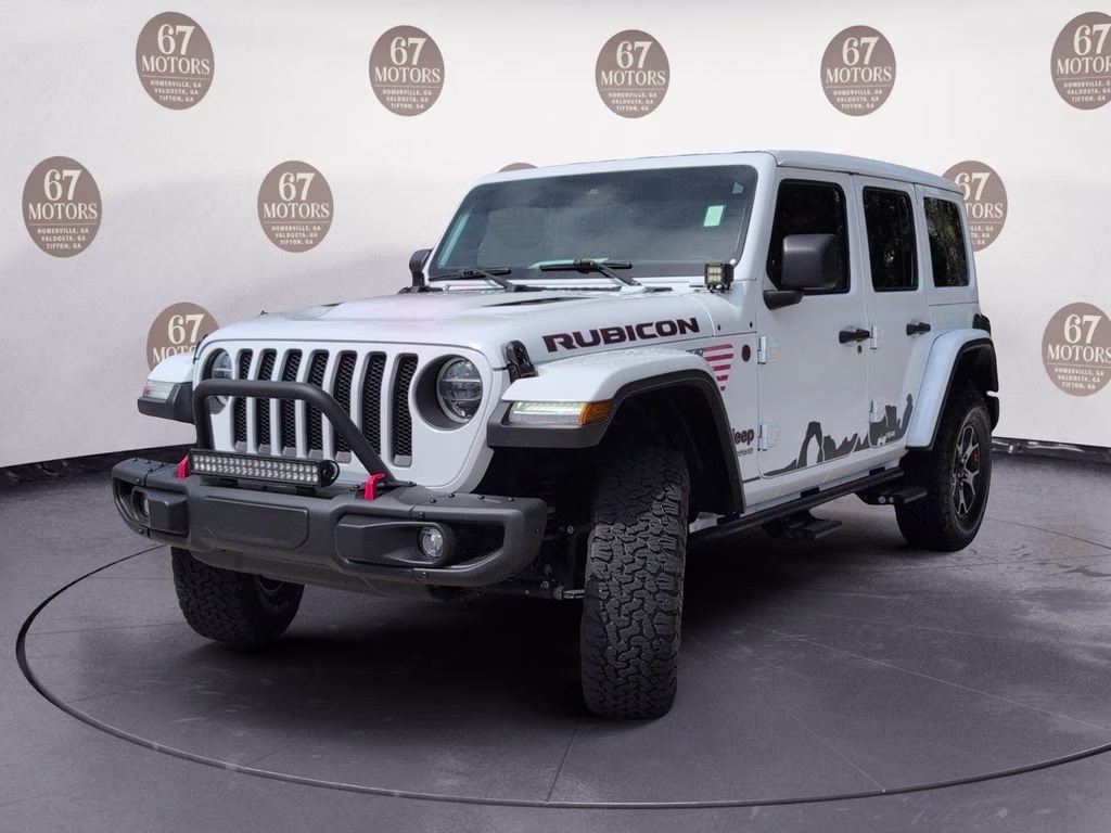 2019 Bright White Clearcoat Jeep Wrangler Unlimited Rubicon 4X4 SUV