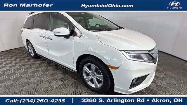 2018 White Diamond Pearl Honda Odyssey EX-L FWD Van