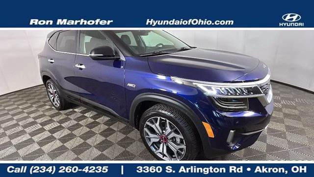 2021 Dark Ocean Blue/Black Roof Kia Seltos SX AWD SUV