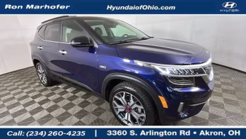 2021 Dark Ocean Blue/Black Roof Kia Seltos SX AWD SUV