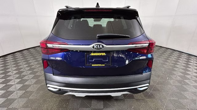 2021 Dark Ocean Blue/Black Roof Kia Seltos SX AWD SUV