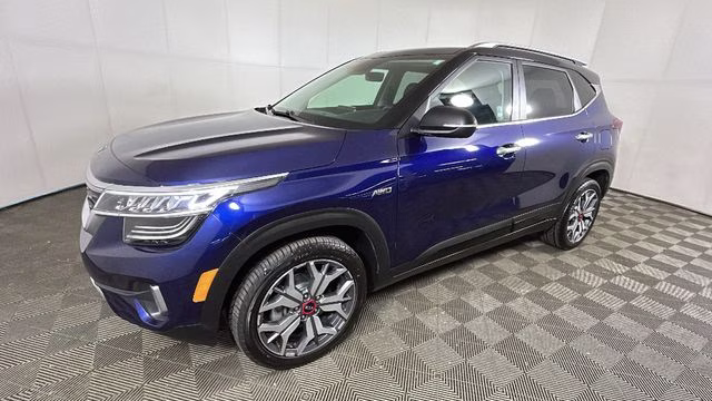 2021 Dark Ocean Blue/Black Roof Kia Seltos SX AWD SUV
