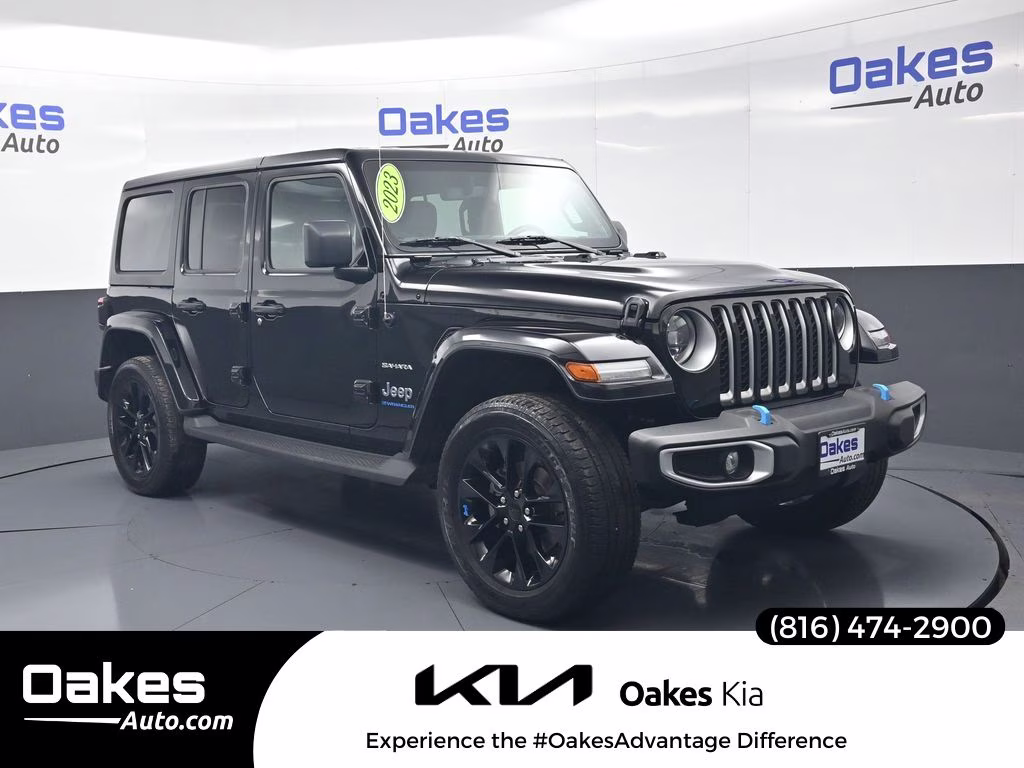 2023 Black Clearcoat Jeep Wrangler Sahara 4xe 4X4 SUV