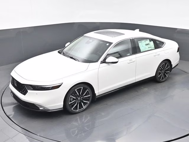 2026 Platinum White Pearl Honda Accord Hybrid Touring FWD Sedan