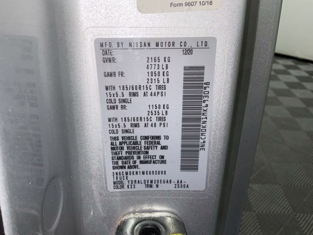 2021 Brilliant Silver Metallic Nissan NV200 S FWD Van