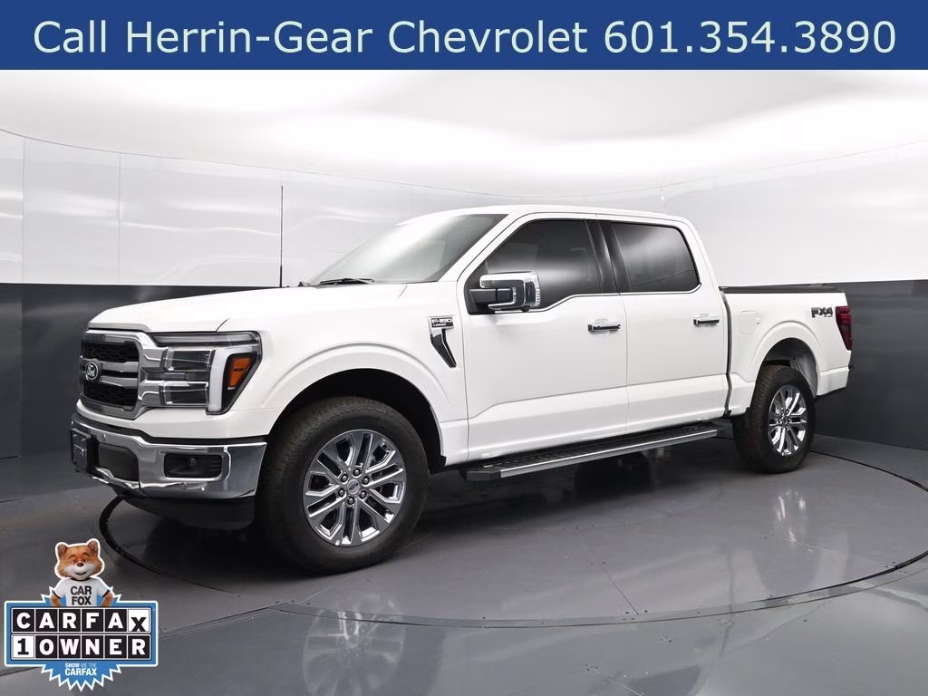 2025 White Metallic Ford F-150 Lariat 4X4 Truck