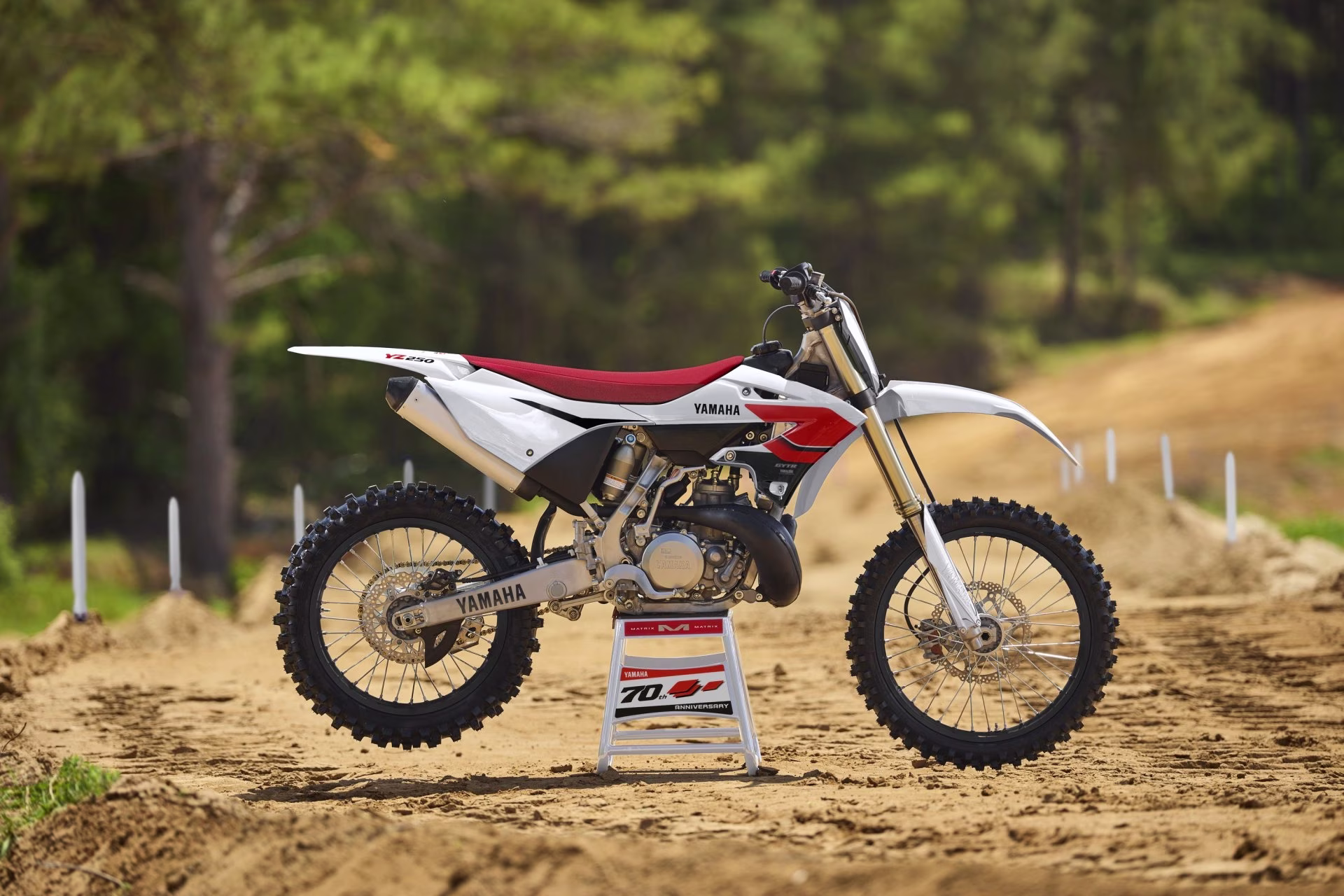 2026 White Yamaha YZ250 Motorcycle