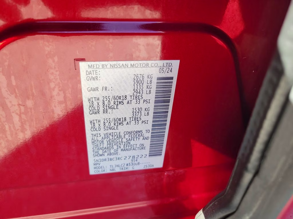 2024 Scarlet Ember Nissan Pathfinder SV 4X4 SUV