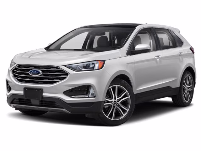2020 Star White Metallic Tri-Coat Ford Edge Titanium FWD SUV