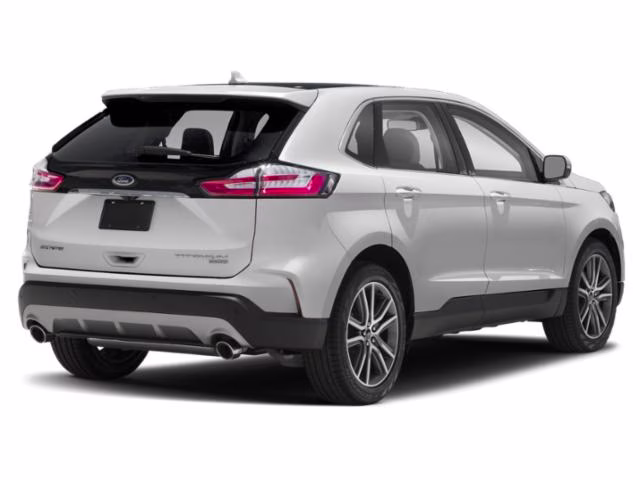 2020 Star White Metallic Tri-Coat Ford Edge Titanium FWD SUV