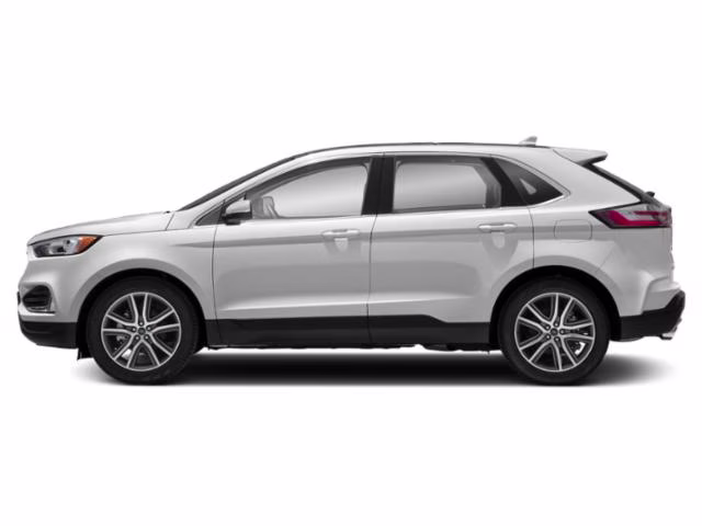 2020 Star White Metallic Tri-Coat Ford Edge Titanium FWD SUV