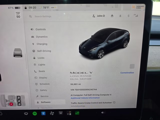 2024 Stealth Gray Tesla Model Y Long Range AWD SUV