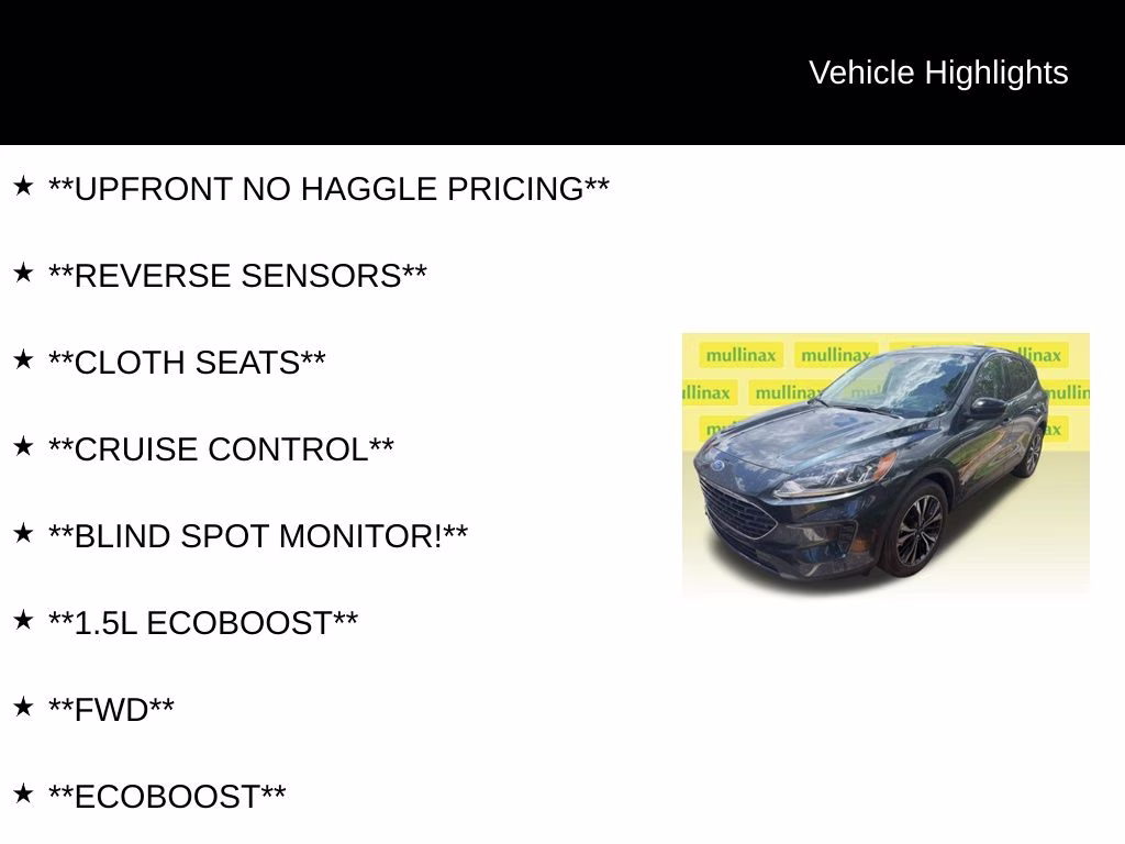 2022 Stone Blue Metallic Ford Escape SE FWD SUV