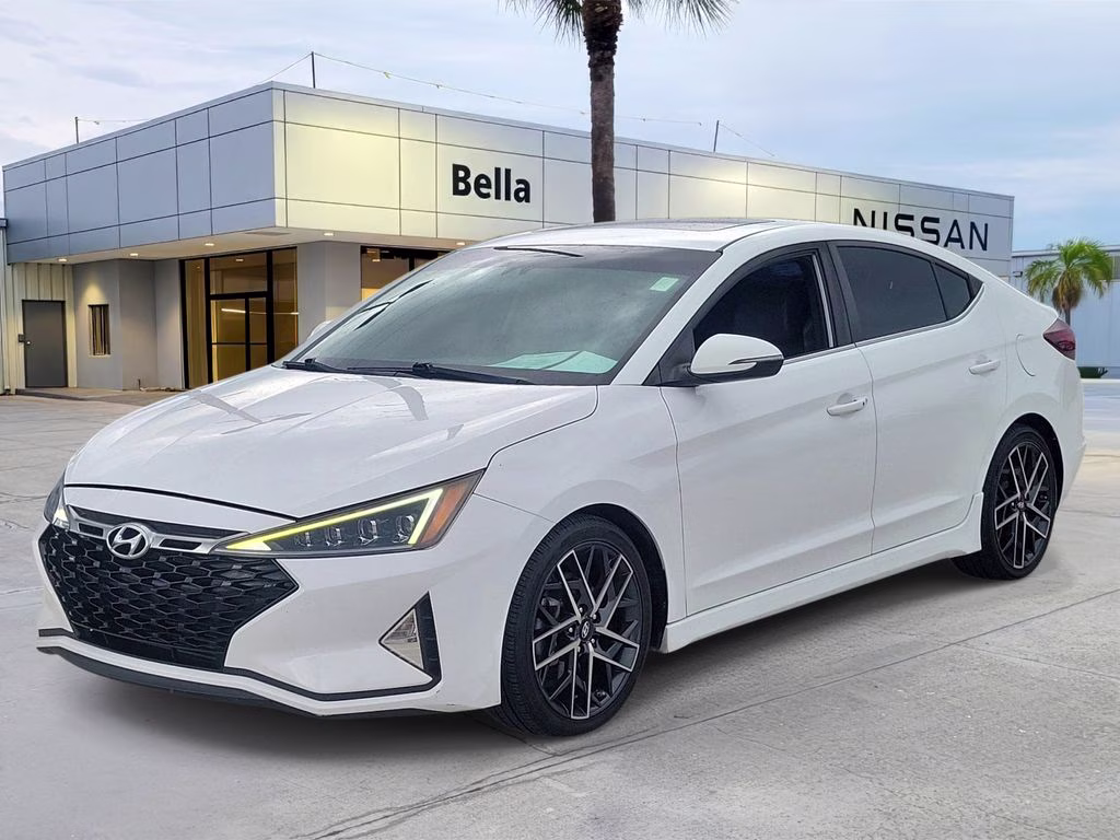 2020 Ceramic White Hyundai Elantra Sport FWD Sedan