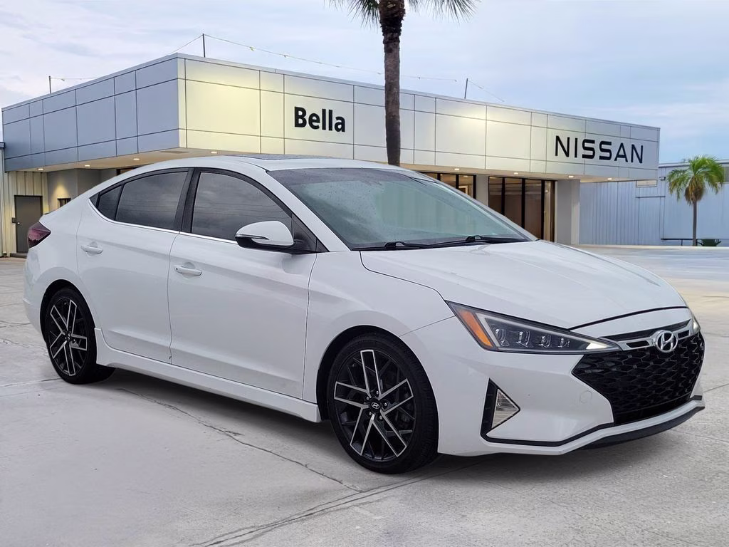 2020 Ceramic White Hyundai Elantra Sport FWD Sedan