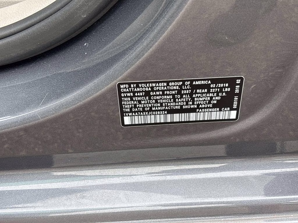 2018 Gray Volkswagen Passat FWD Sedan