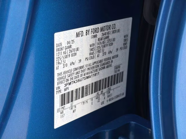 2025 Blue Metallic Ford Mustang Mach-E Premium AWD SUV