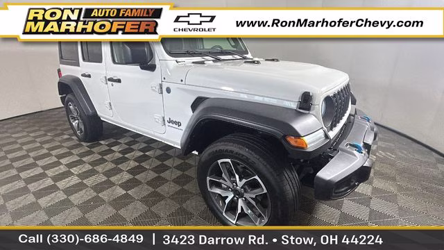 2024 Bright White Clearcoat Jeep Wrangler Sport S 4xe 4X4 SUV