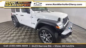 2024 Bright White Clearcoat Jeep Wrangler Sport S 4xe 4X4 SUV
