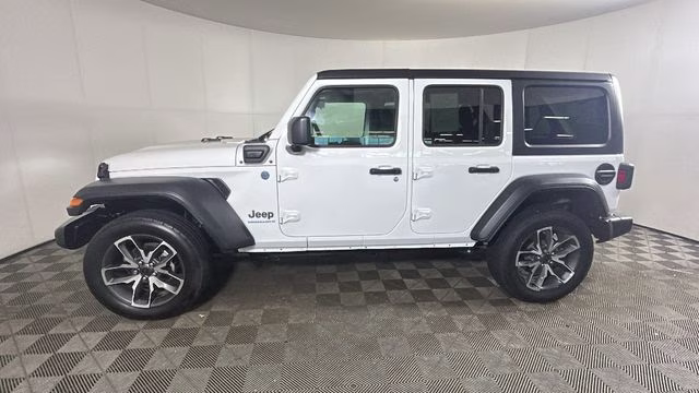 2024 Bright White Clearcoat Jeep Wrangler Sport S 4xe 4X4 SUV