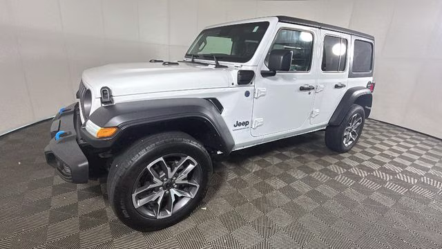 2024 Bright White Clearcoat Jeep Wrangler Sport S 4xe 4X4 SUV