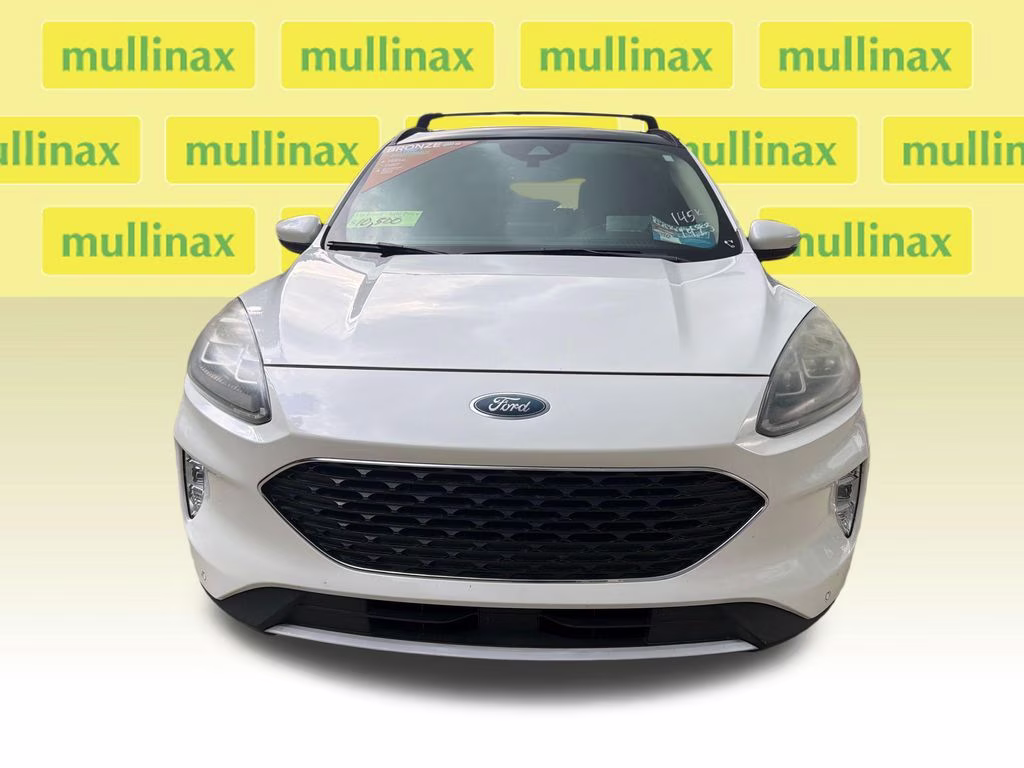 2020 Star White Metallic Tri-Coat Ford Escape Hybrid Titanium FWD SUV