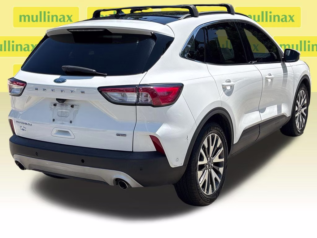 2020 Star White Metallic Tri-Coat Ford Escape Hybrid Titanium FWD SUV