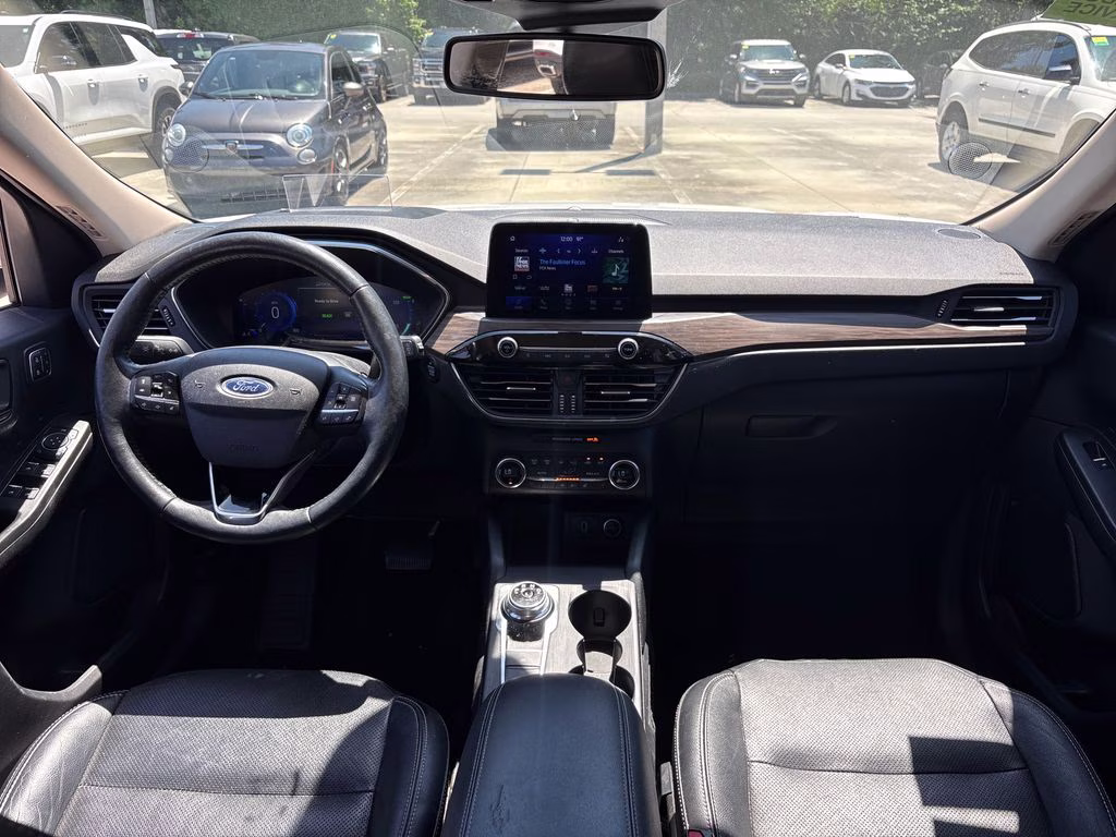 2020 Star White Metallic Tri-Coat Ford Escape Hybrid Titanium FWD SUV