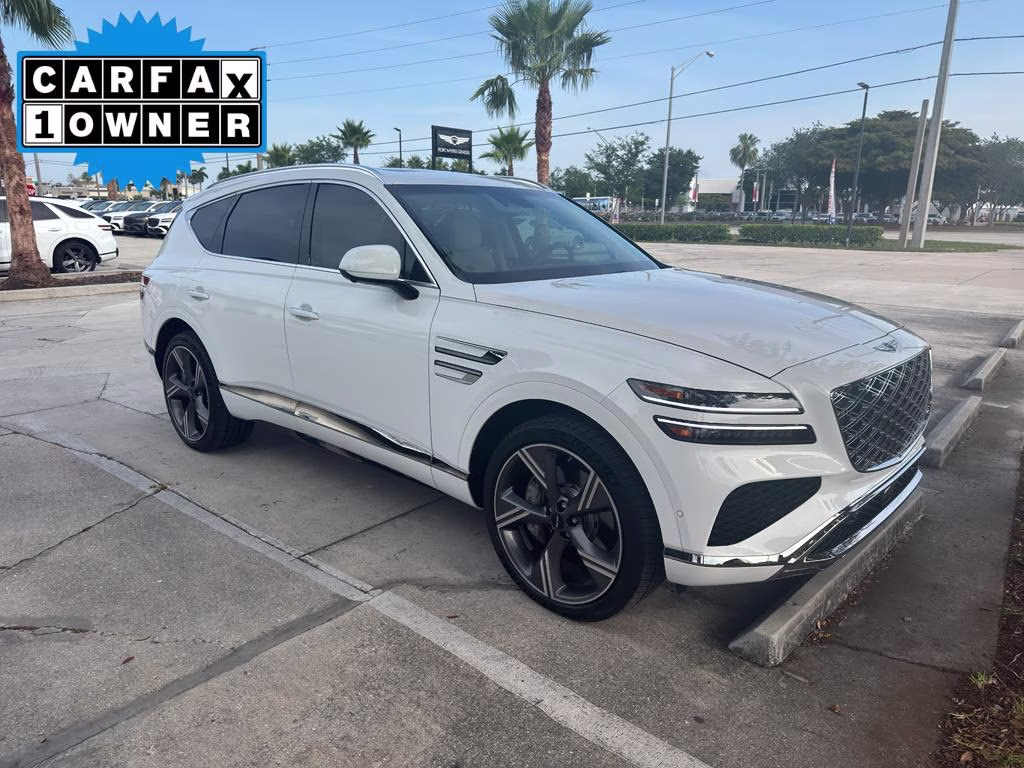 2025 White Genesis GV80 3.5T Prestige AWD Crossover