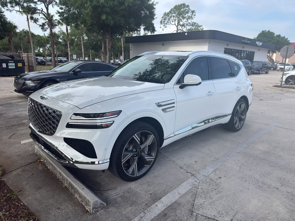 2025 White Genesis GV80 3.5T Prestige AWD Crossover