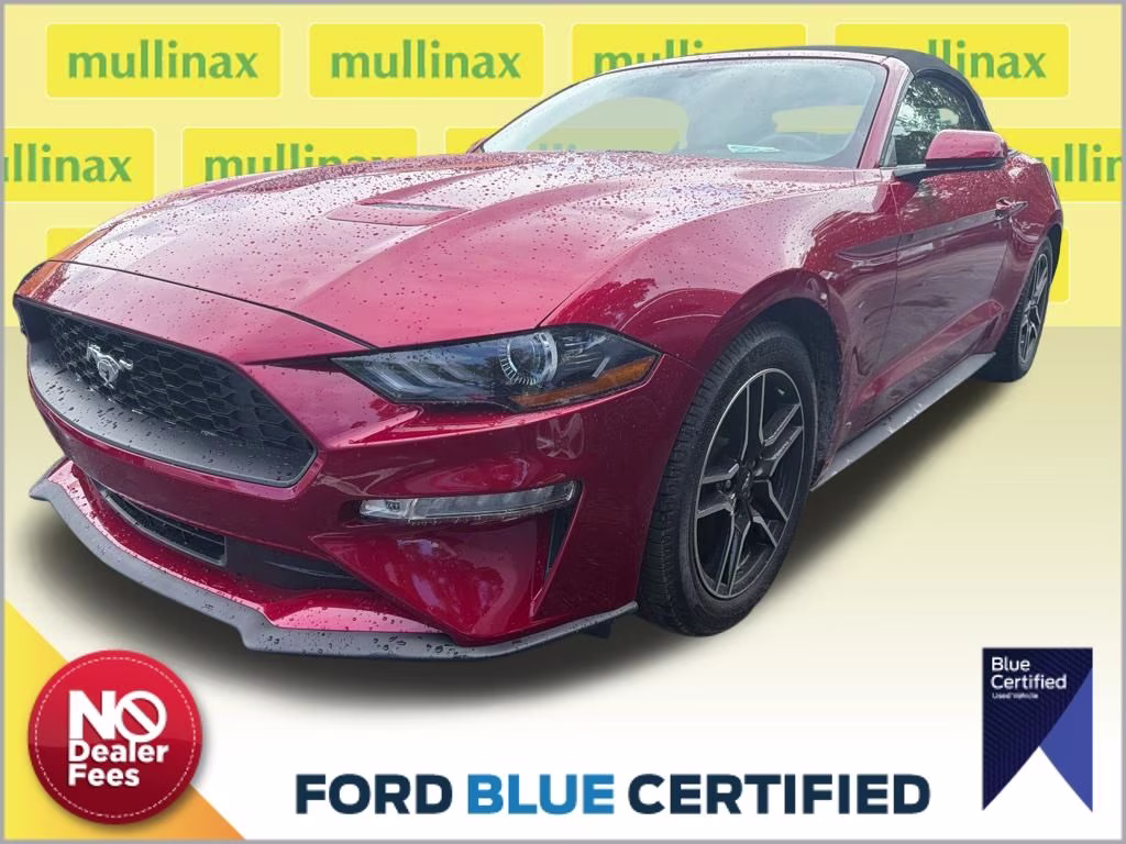 2020 Red Metallic Ford Mustang EcoBoost Premium RWD Convertible