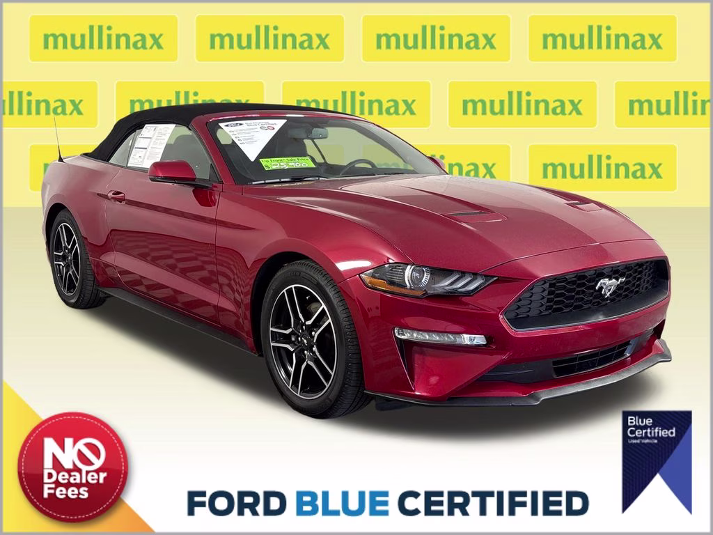 2020 Red Metallic Ford Mustang EcoBoost Premium RWD Convertible