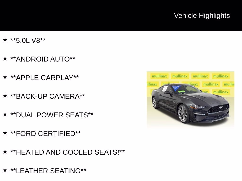 2022 Gray Metallic Ford Mustang GT Premium RWD Coupe