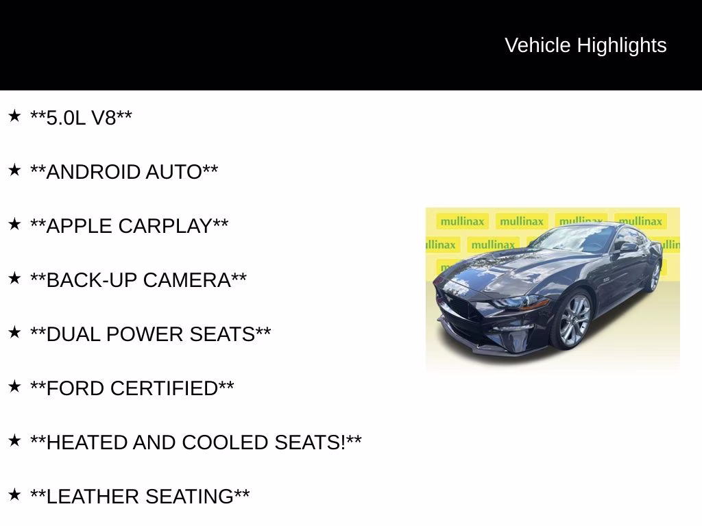 2022 Gray Metallic Ford Mustang GT Premium RWD Coupe