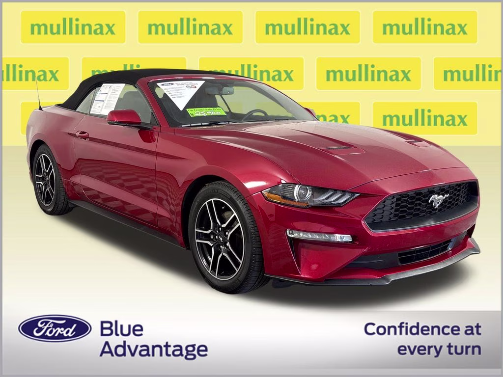 2020 Red Metallic Ford Mustang EcoBoost Premium RWD Convertible