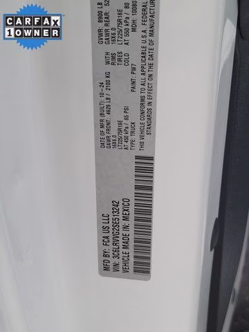 2025 Bright White Clearcoat Ram ProMaster 2500 Base FWD Van