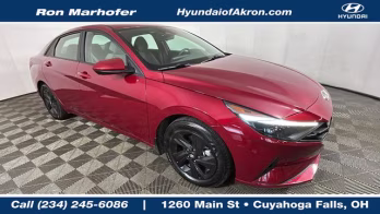2023 Ultimate Red Hyundai Elantra Hybrid Blue FWD Sedan