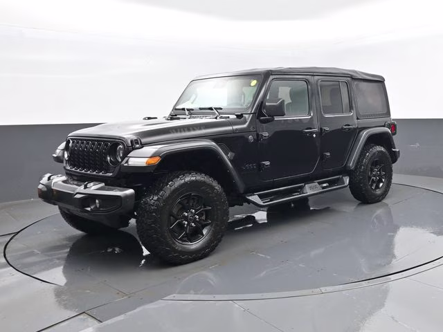 2024 Black Clearcoat Jeep Wrangler Willys 4X4 SUV