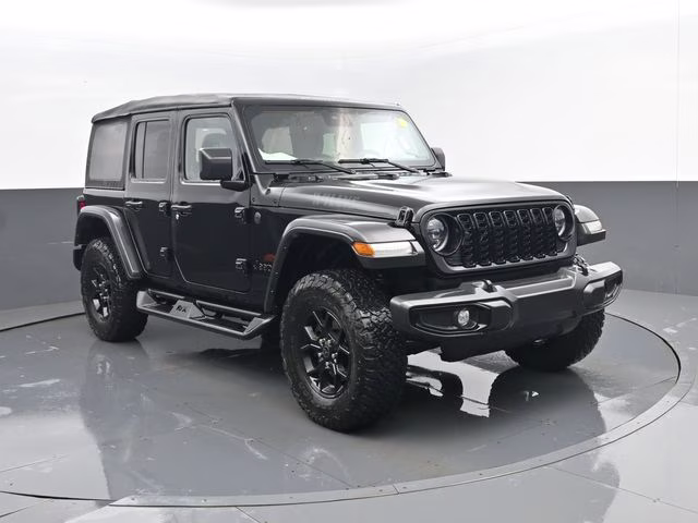 2024 Black Clearcoat Jeep Wrangler Willys 4X4 SUV