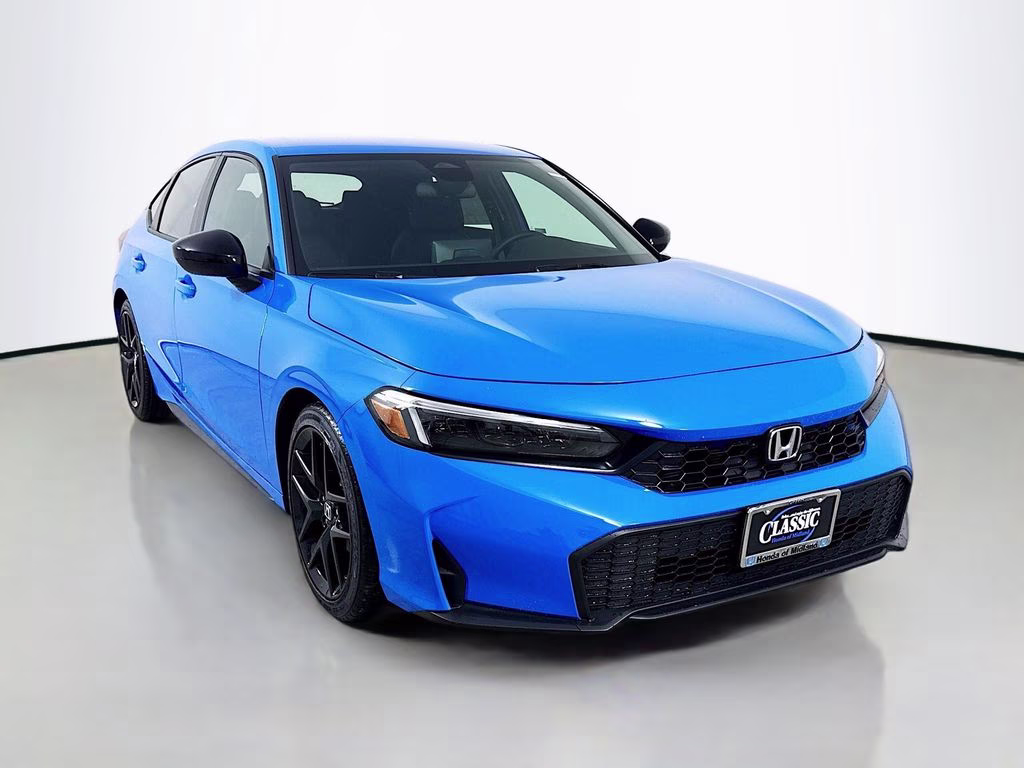 2026 Boost Blue Pearl Honda Civic Sport FWD Hatchback