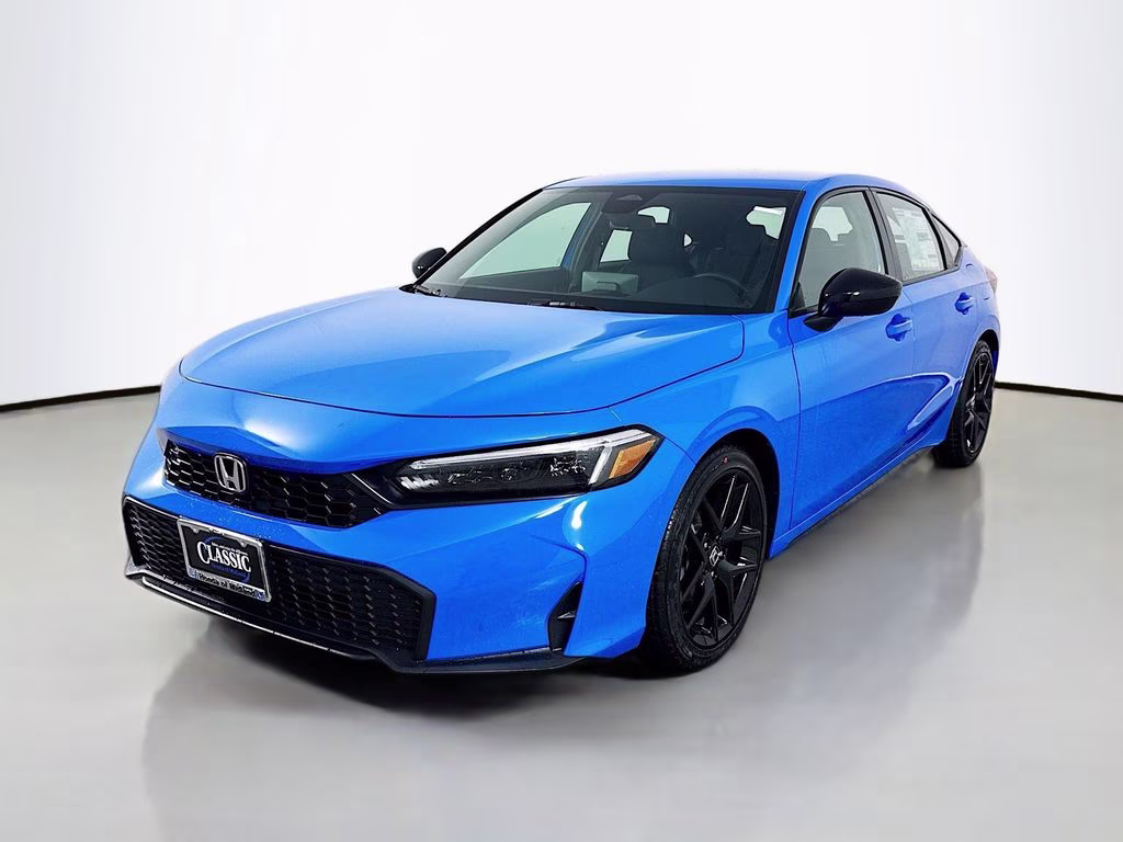 2026 Boost Blue Pearl Honda Civic Sport FWD Hatchback